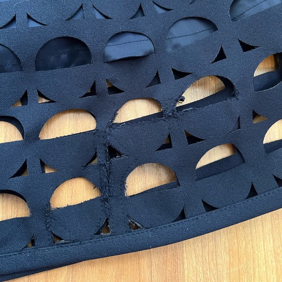 J. Crew laser cut midi skirt in navy blue - Picture 6 of 12